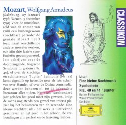 Eine kleine Nachtmusik Symfonieën Nrs. 40 En 41 "Jupiter"