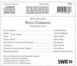 Boris Godunov: Ausgewählte Szenen