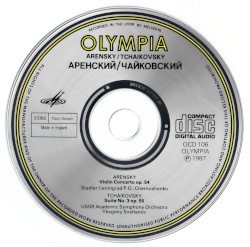 Arensky: Violin Concerto, op. 54 / Tchaikovsky: Suite no. 3, op. 55