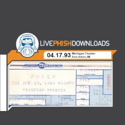 1993-04-17: Michigan Theater, Ann Arbor, MI, USA