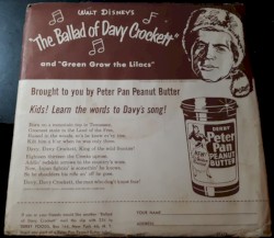 Peter Pan Peanut Butter Brings You Your Davy Crockett Record