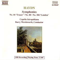 Symphonies no. 44 "Trauer" / no. 88 / no. 104 "London"