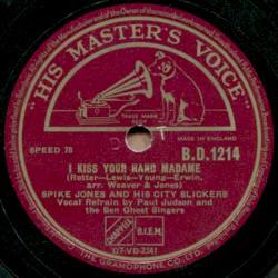 I Kiss Your Hand Madame / I'm Getting Sentimental Over You
