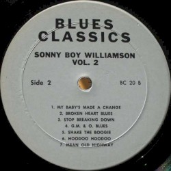 Blues Classics By Sonny Boy Williamson, Volume 2