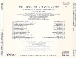 The Castle of Fair Welcome: Courtly Songs of the Later Fifteenth Century