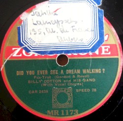 Did You Ever See a Dream Walking? / On a Steamer Coming Over