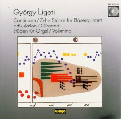 Continuum / 10 Stücke für Bläserquintett / Artikulation / Glissandi / 2 Etüden / Volumina