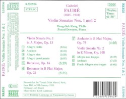 Violin Sonatas nos. 1 and 2