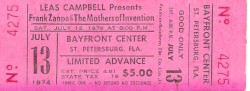 Live at Bayfront Center, St. Petersburg, July 13, 1974