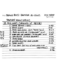 Brother Re-Issues Proposed Bonus Tracks