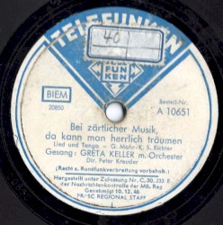 Bei zärtlicher Musik, da kann man herrlich träumen / Liebesgeschichten sind meistens nicht wahr!