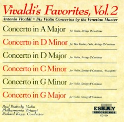 Vivaldi's Favorites, Volume 2