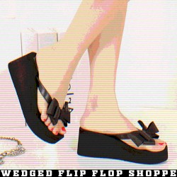 wedged flip flop shoppe