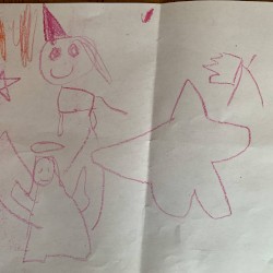 A Unicorn Catches a Falling Star in Heaven