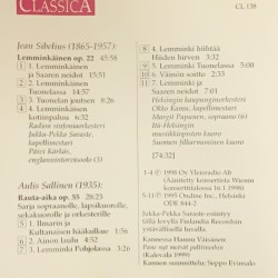 Jean Sibelius: Lemminkäinen - Aulis Sallinen: Rauta-aika