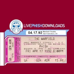 1992-04-17: Warfield Theatre, San Francisco, CA, USA