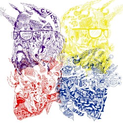 Purple Yellow Red and Blue