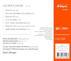 3 Psaumes / Vieille prière bouddhique / Pour les funérailles d’un soldat / D’un soir triste / D’un matin de printemps
