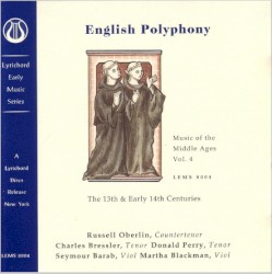 English Polyphony: 13th & 14th Centuries