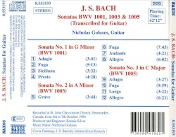 Sonatas BWV 1001, 1003, & 1005: Transcribed for guitar