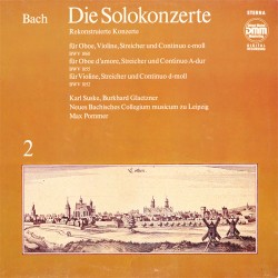 Die Solokonzerte 2, Rekonstruierte Konzerte
