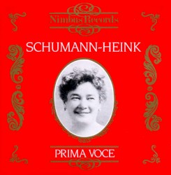 Schumann‐Heink: Prima voce