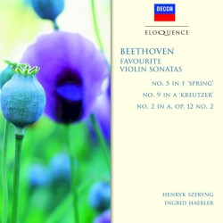 Favourite Violin Sonatas: No. 5 in F "Spring" / No. 9 in A "Kreutzer" / No. 2 in A, op. 12 no. 2
