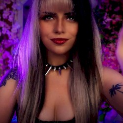 ASMR Laying in Goth Girlfriend's Lap POV Negative Energy Plucking