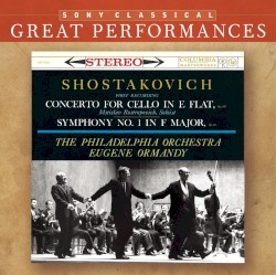 Concerto for Cello in E Flat, Op. 107 / Symphony No. 1 in F Major, Op. 10