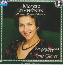 Symphonies 31 ('Paris'), 36 ('Linz'), 38 ('Prague')
