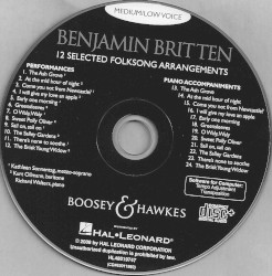 Benjamin Britten - 12 Selected Folksong Arrangements - Medium-Low Voice