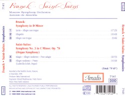 Franck: Symphony in D minor / Saint‐Saëns: Symphony no. 3 “Organ”