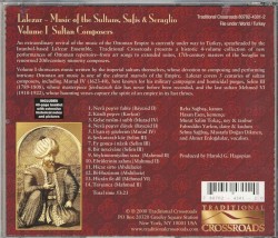 Music of the Sultans, Sufis & Seraglio, Volume I: Sultan Composers