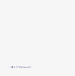 Hidden/observation