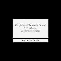 in the end