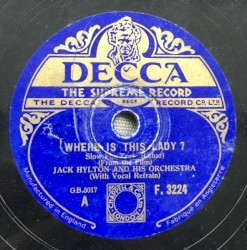 Where Is the Lady? / Tell Me To-Night