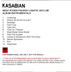 West Ryder Pauper Lunatic Asylum Album Instrumentals