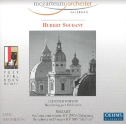 Schubert/Berio: Rendering per Orchestra / Mozart: Sinfonia concertante, KV 297b (Urfassung) / Symphony in D major, KV 385 “Haffner”