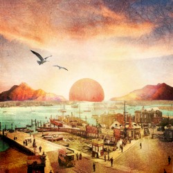 dirty docks / sea and sunset