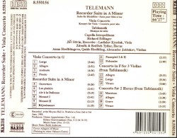 Recorder Suite in A minor / Viola Concerto / Tafelmusik
