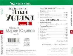 The Legacy of Maria Yudina, Volume 6