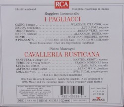 Leoncavallo: I Pagliacci / Mascagni: Cavalleria rusticana
