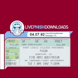 1992-04-07: Fine Arts Auditorium, Fort Lewis College, Durango, CO, USA