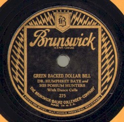 Green Backed Dollar Bill / Run, Nigger, Run