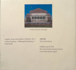 Copland: Appalachian Spring; Symphony No 3