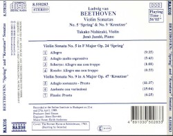 Violin Sonatas: No. 5 “Spring” / No. 9 “Kreutzer”