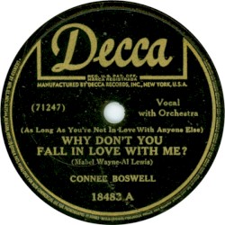 (As long as You're Not in Love with Anyone Else) Why Don't You Fall in Love With Me? / Just a Letter From Home