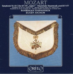 Symphony no. 41 "Jupiter" KV 551 / Masonic Funeral Music KV 477