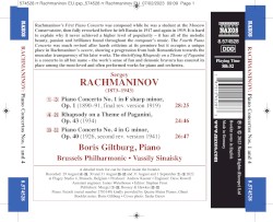 Piano Concertos nos. 1 & 4 / Rhapsody on a Theme of Paganini