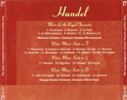 The Great Composers: Music For The Royal Fireworks / Water Music